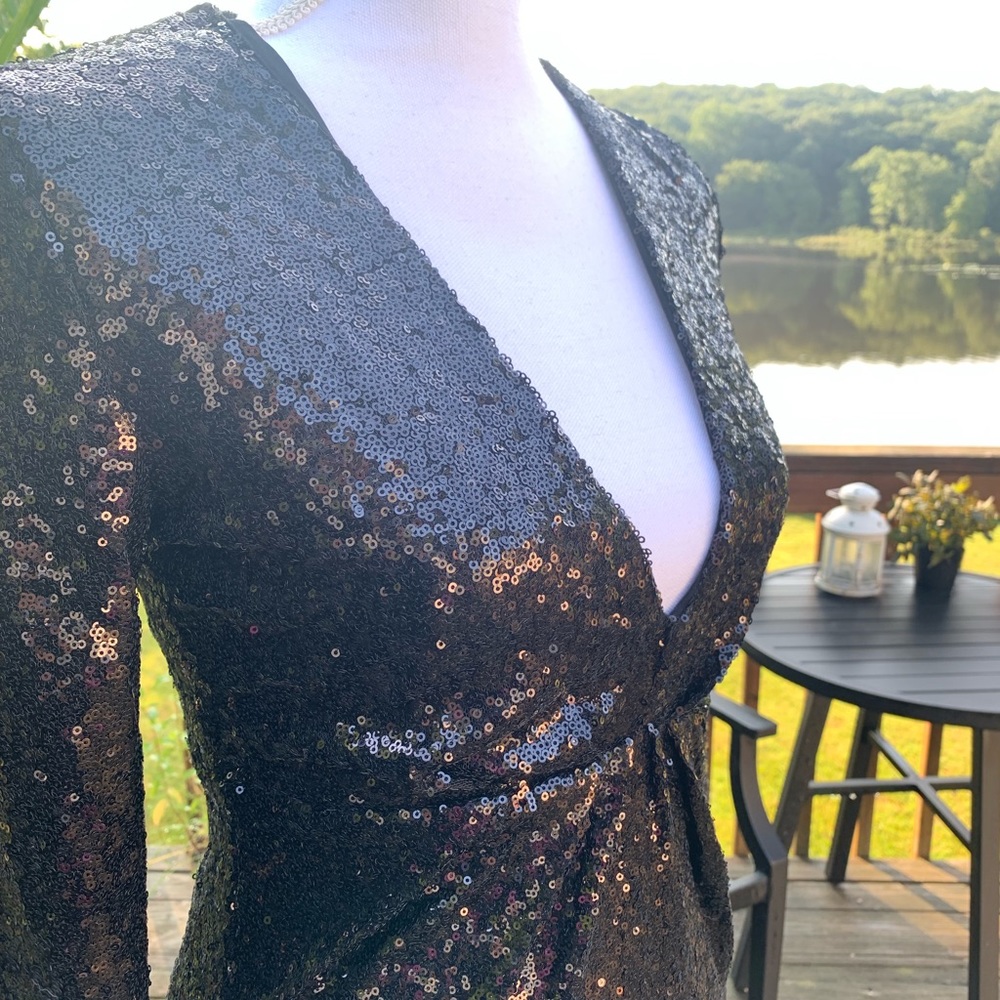 NEW - CHARLOTTE RUSSE Sequence Dress | Black | XS